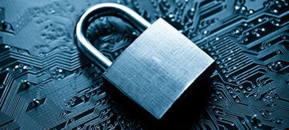 Padlock on chip board