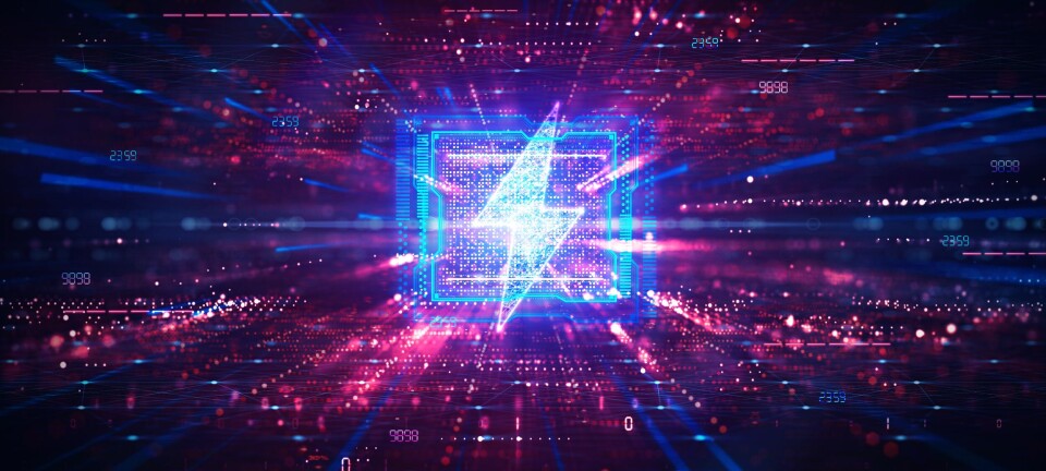 HPC Concept illustration depicting lightning icon with starburst background ewigbyte
