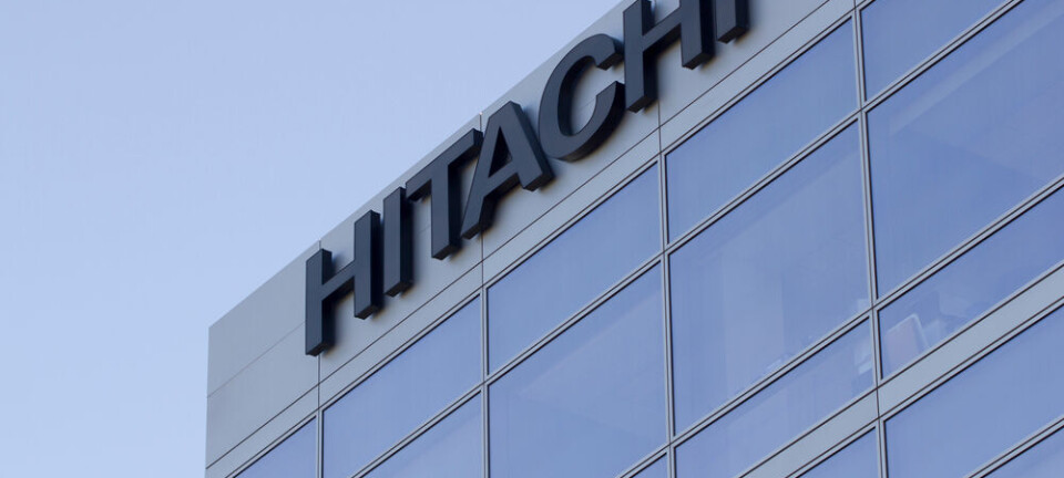 Hitachi logo on building