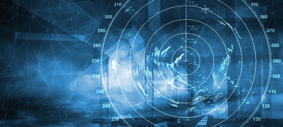 radar - abstract conceptual illustration of radar on a dark background